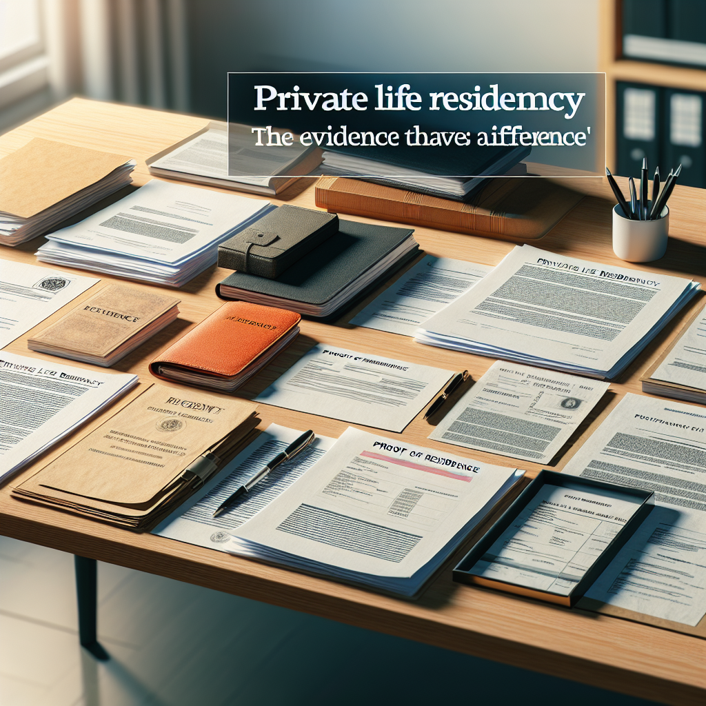 Titre de Séjour Vie Privée : Les Preuves Qui Font la Différence